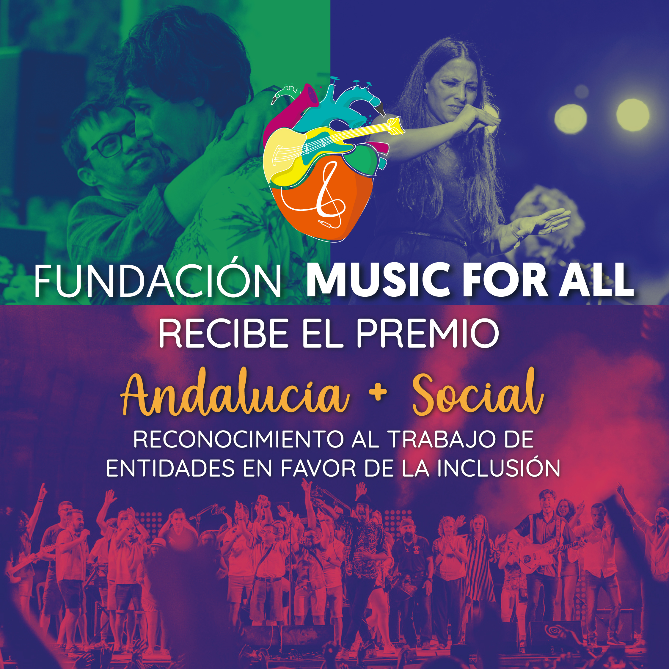 La Fundación Music For All es distinguida con el premio Andalucía + Social